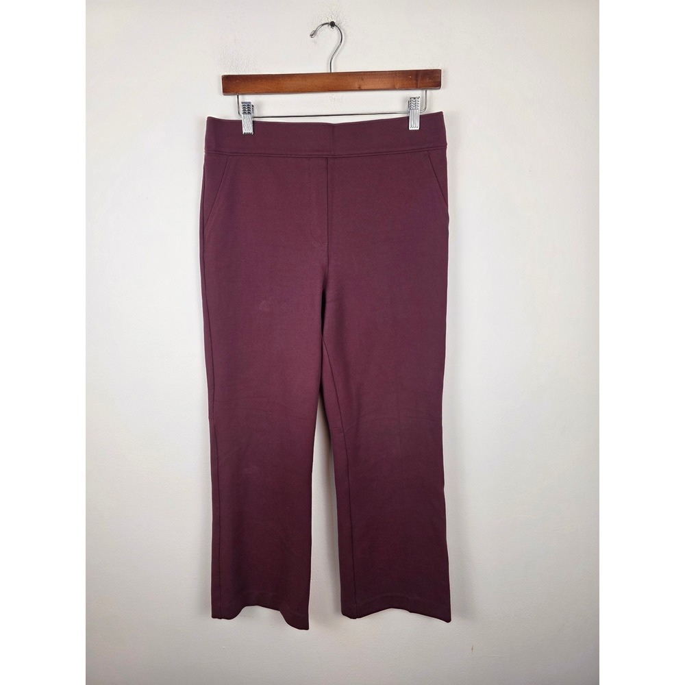 Spanx Ponte Kick Flare Burgundy Trousers Size Large 20386R